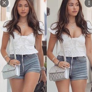 For Love & Lemons Charlotte Eyelet Top